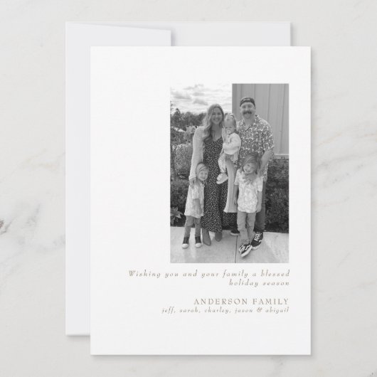 Peace on Earth Collage B/W Foto Platte Vakantie Ka Feestdagenkaart (Achterkant)