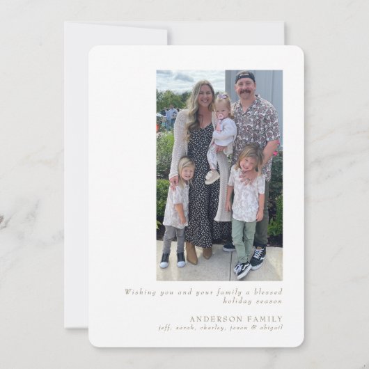 Peace on Earth Collage Foto II Platte vakantie Kaa Feestdagenkaart (Achterkant)