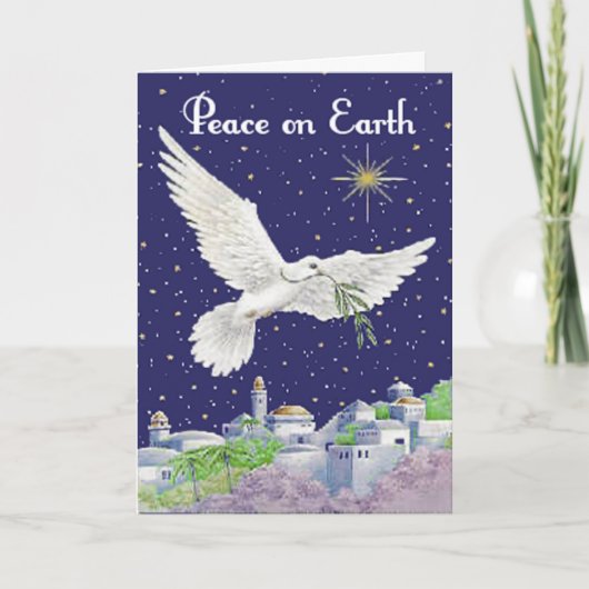 Peace on Earth Custom Groetjes Kaart (Voorkant)