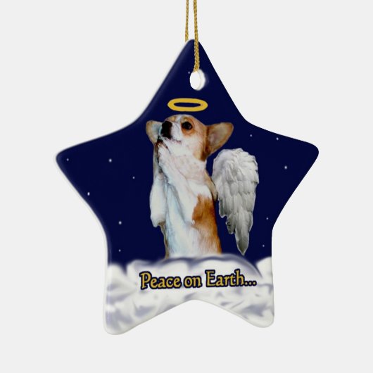 Peace on Earth Dott Angel Star Ornament (Rechts)
