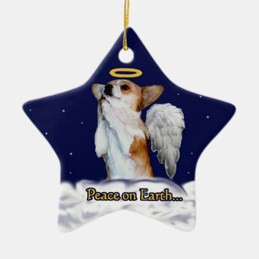 Peace on Earth Dott Angel Star Ornament (Voorkant)