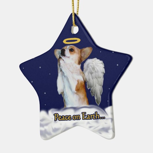 Peace on Earth Dott Angel Star Ornament (Links)
