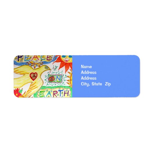 Peace on Earth Dove Address Label (Voorkant)