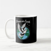 Peace On Earth Dove And Globe Faith Christmas Spir Koffiemok (Links)