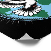 Peace On Earth Dove And Globe Faith Christmas Spir Poster (Hoek)