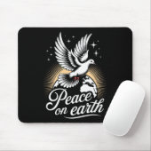 Peace On Earth Dove And Globe Peaceful Christmas Muismat (Met muis)