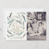 Peace on Earth Dove Cream Foto Kerst Kaart (Voorkant)