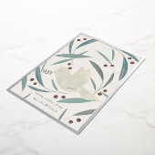 Peace on Earth Dove Cream Silver Foil Holiday Kaar Folie Uitnodiging (Gedraaid)