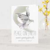Peace on Earth Dove-fotokerstmis Kaart (Gele Bloem)