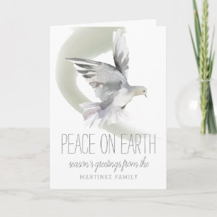 Peace on Earth Dove-fotokerstmis Kaart