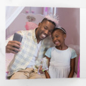 Peace on Earth Dove Holiday Photo Tri-Fold Kaart (Binnenzijde eerst)