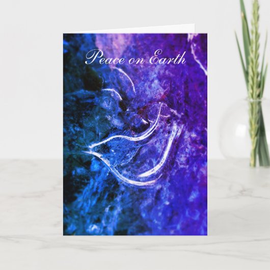 "Peace on Earth" Dove Ice Pattern-kerstKaart Kaart (Voorkant)