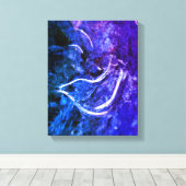 "Peace on Earth" dove ijspatronen canvas (Insitu (Houten vloer))