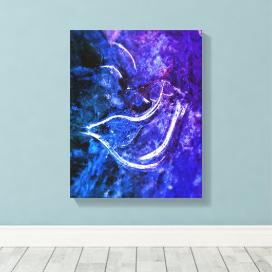 "Peace on Earth" dove ijspatronen canvas (Insitu (Houten vloer))