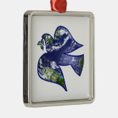 Peace on Earth Dove Metalen Ornament (Rechts)