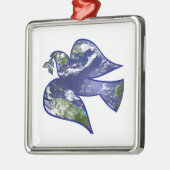 Peace on Earth Dove Metalen Ornament (Links)