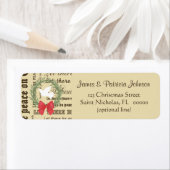 Peace on Earth Dove, Olive Leaves, Typografie, Bow Etiket (Insitu)