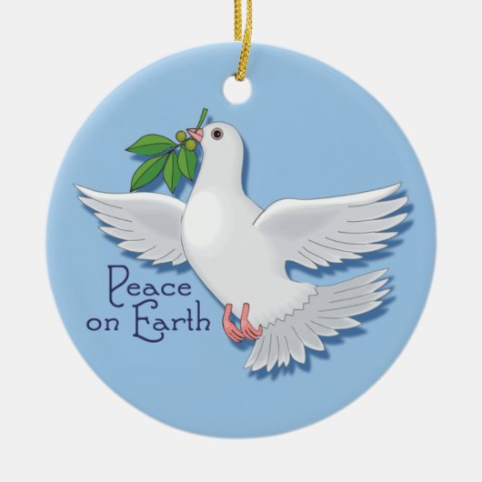 Peace on Earth Dove Ornament (Voorkant)