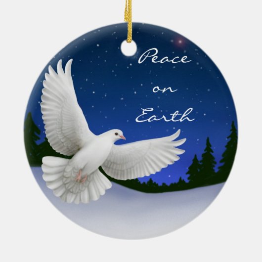 Peace on Earth Dove Ornament (Achterkant)
