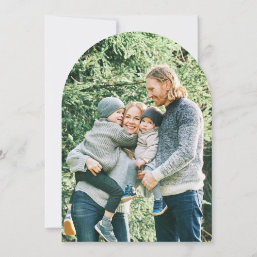 Peace on Earth Dove Peace Sign Krans Holiday Kaart (Achterkant)