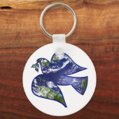 Peace on Earth Dove Sleutelhanger (Voorkant)
