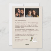 Peace on Earth Doves Christmas CUSTOM 3 FOTO Feestdagenkaart (Achterkant)