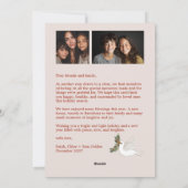 Peace on Earth Doves Christmas CUSTOM 3 FOTO Feestdagenkaart (Achterkant)