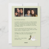 Peace on Earth Doves Christmas CUSTOM 3 FOTO Feestdagenkaart (Achterkant)