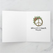 Peace on Earth Dream Catcher-kerstkaart Bedankkaart (Binnen)