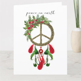 Peace on Earth Dream Catcher-kerstkaart Bedankkaart
