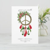 Peace on Earth Dream Catcher-kerstkaart Kaart (Staand voorkant)