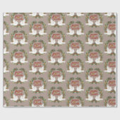 Peace on Earth Duiven Kerst Feestdagen CUSTOM Cadeaupapier (Vlak)