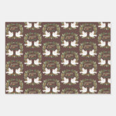 Peace on Earth Duiven Kerst Feestdagen CUSTOM Inpakpapier Vel (Voorkant)