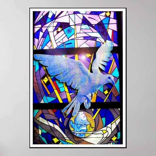 Peace on Earth Easter Dove Digital Poster Art (Voorkant)