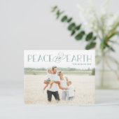 Peace on Earth Editable Color Holiday Briefkaart (Staand voorkant)