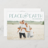 Peace on Earth Editable Color Holiday Briefkaart (Voorkant / Achterkant)