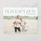 Peace on Earth Editable Color Holiday Briefkaart (Voorkant)