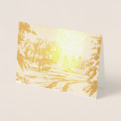 Peace on Earth Elk Scene Gold Foil Kaart (Voorkant)