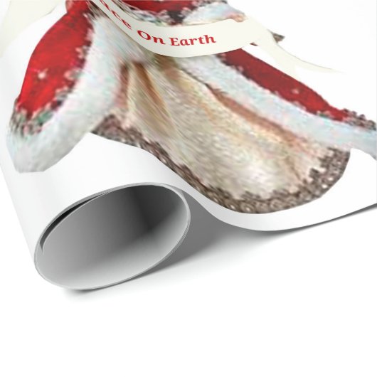 Peace on Earth Engel inpakpapier (Rol Hoek)