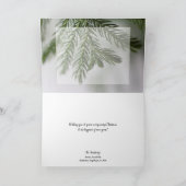 Peace on Earth Evergreen Branch Holiday Card Feestdagen Kaart (Binnen)