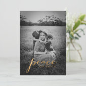 Peace on Earth Family Feestdagenkaart (Staand voorkant)