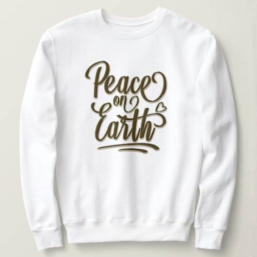 Peace On Earth Feestdagen Kerstcadeau Sweatshirt (Design voorkant)