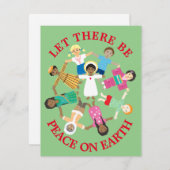 Peace on Earth Feestdagenkaart (Voorkant / Achterkant)