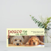 Peace on Earth Feestdagenkaart (Staand voorkant)