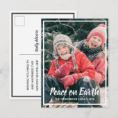 Peace on Earth Foto Feestdagenkaart (Voorkant / Achterkant)