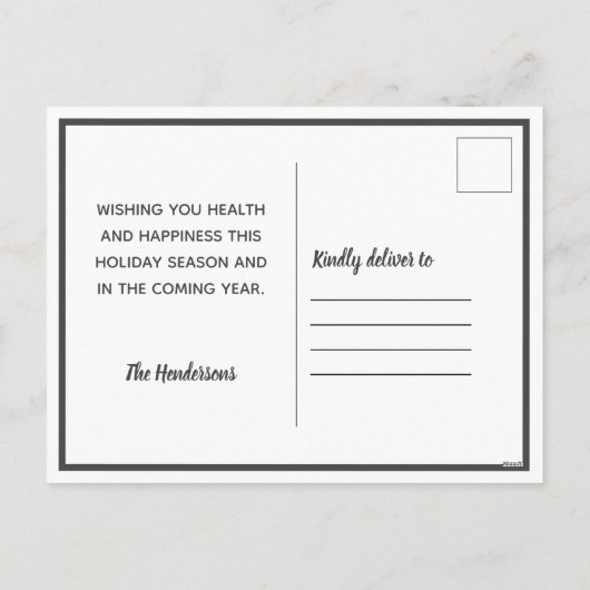 Peace on Earth Foto Feestdagenkaart (Achterkant)