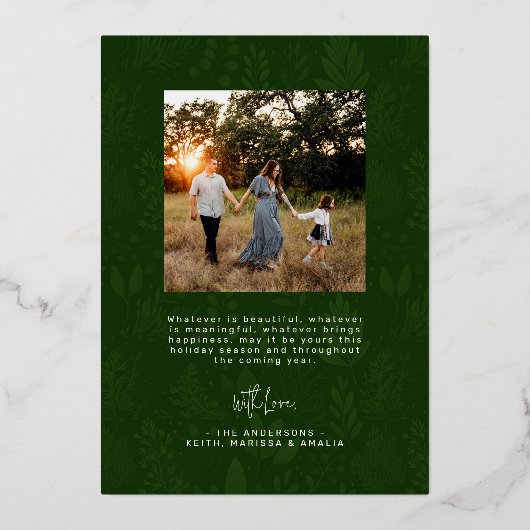 Peace on Earth Foto Kerst Kaart (Achterkant)