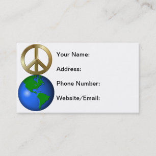 Peace on Earth Fun Rebus Holiday Greep Visitekaartje
