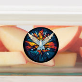 Peace on Earth Glas in lood Dove Christmas Design Labels (Aangebracht)