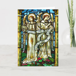 Peace on Earth Glas in lood kerstKaart Feestdagen Kaart